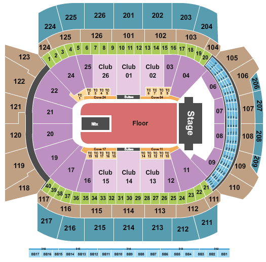 Climate Pledge Arena TSO Seating Chart