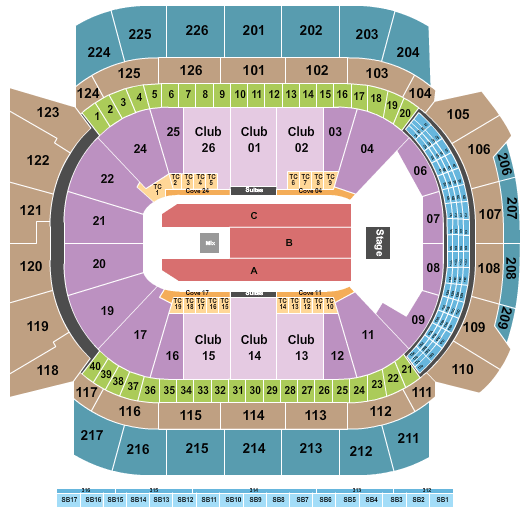 Climate Pledge Arena TSO Seating Chart